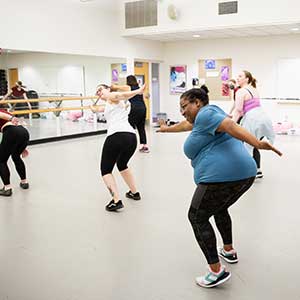dance class with woman