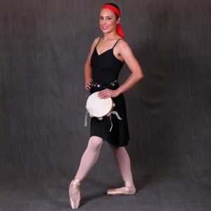 woman in a ballet outfit posing