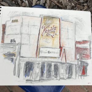 sketching of a shopping center
