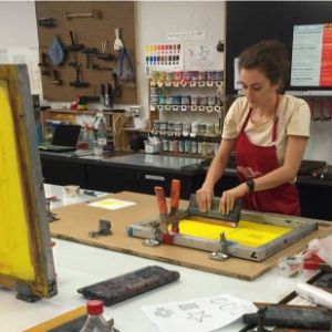 woman using prints