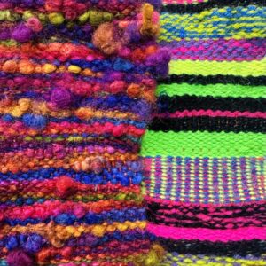 fluorescent hand woven textiles